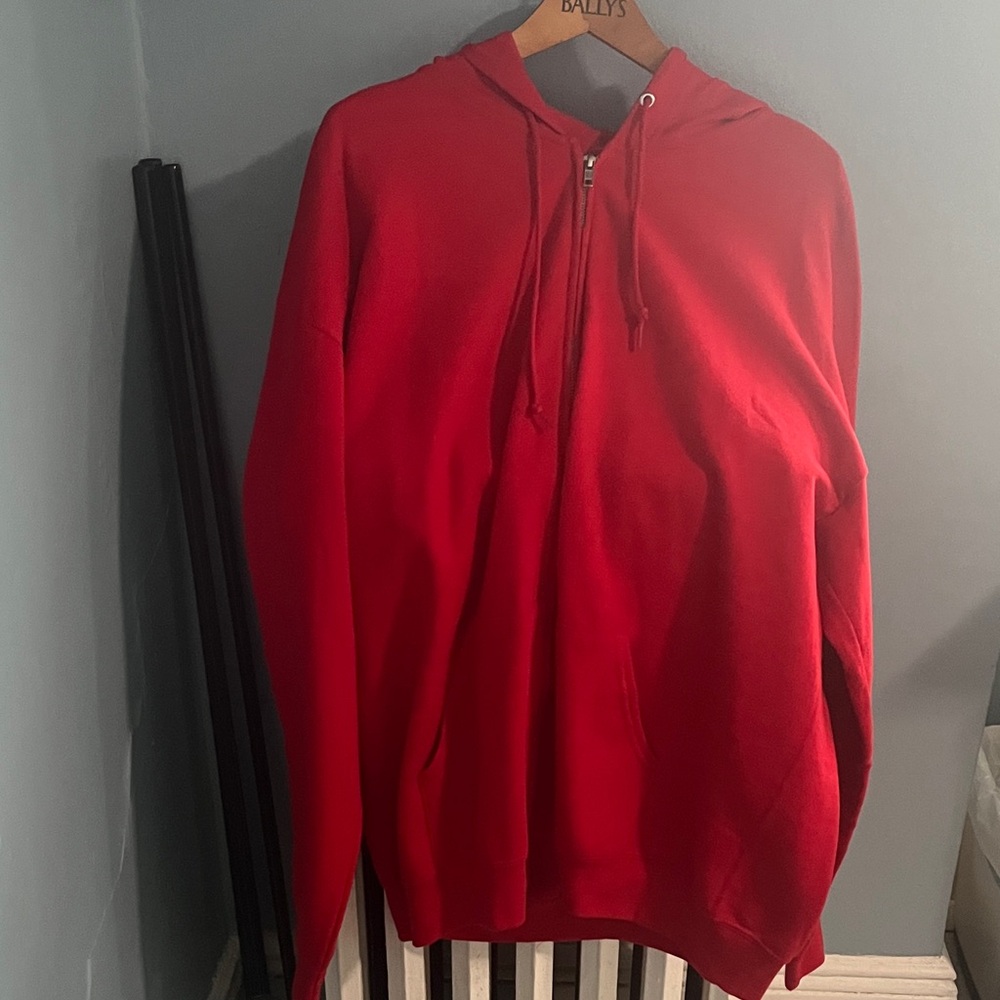 Athletic Works Red Men's Zip Up Sweater